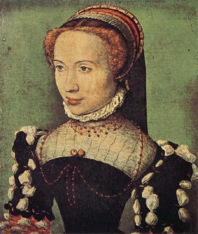 CORNEILLE DE LYON Portrait of Gabrielle de Roche-chouart oil painting image
